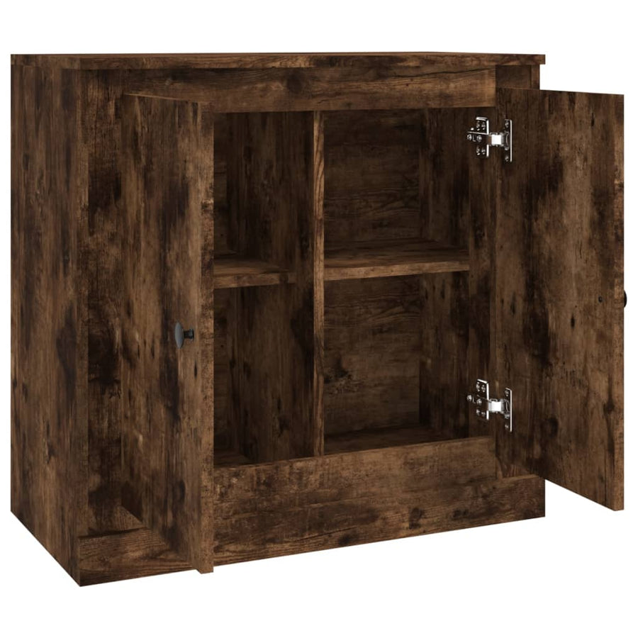 Dressoir 70X35,5X67,5 Cm Bewerkt Hout Kleurig Gerookt eiken
