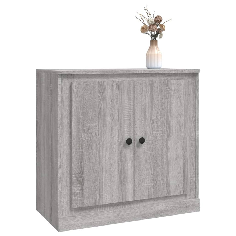 Dressoir 70X35,5X67,5 Cm Bewerkt Hout Eikenkleurig Grijs sonoma