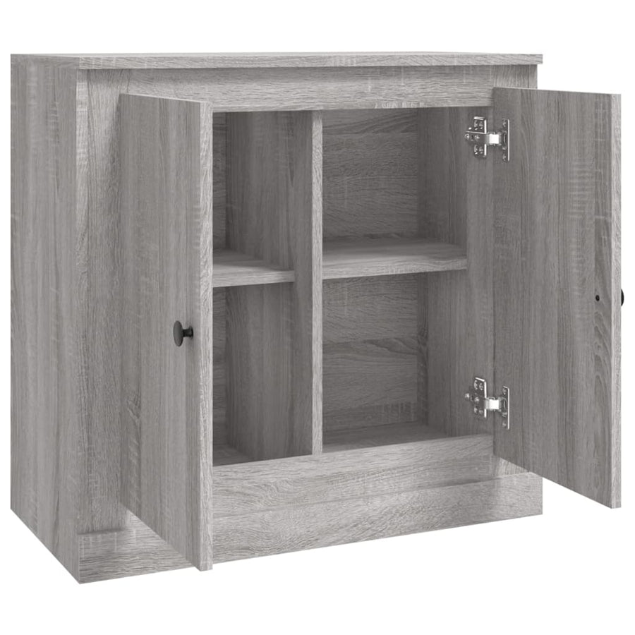 Dressoir 70X35,5X67,5 Cm Bewerkt Hout Eikenkleurig Grijs sonoma