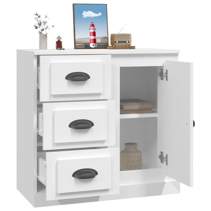 Dressoir 70X35,5X67,5 Cm Bewerkt Hout Wit