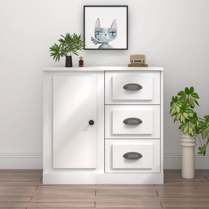 Dressoir 70X35,5X67,5 Cm Bewerkt Hout Wit
