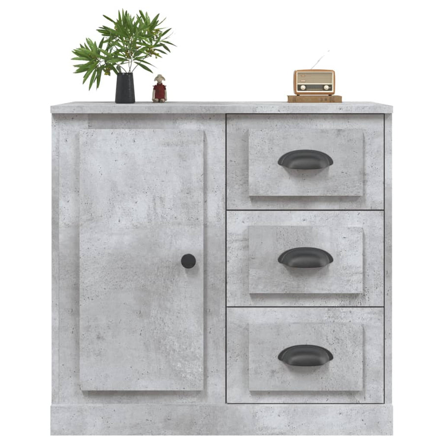 Dressoir 70X35,5X67,5 Cm Bewerkt Hout Betongrijs