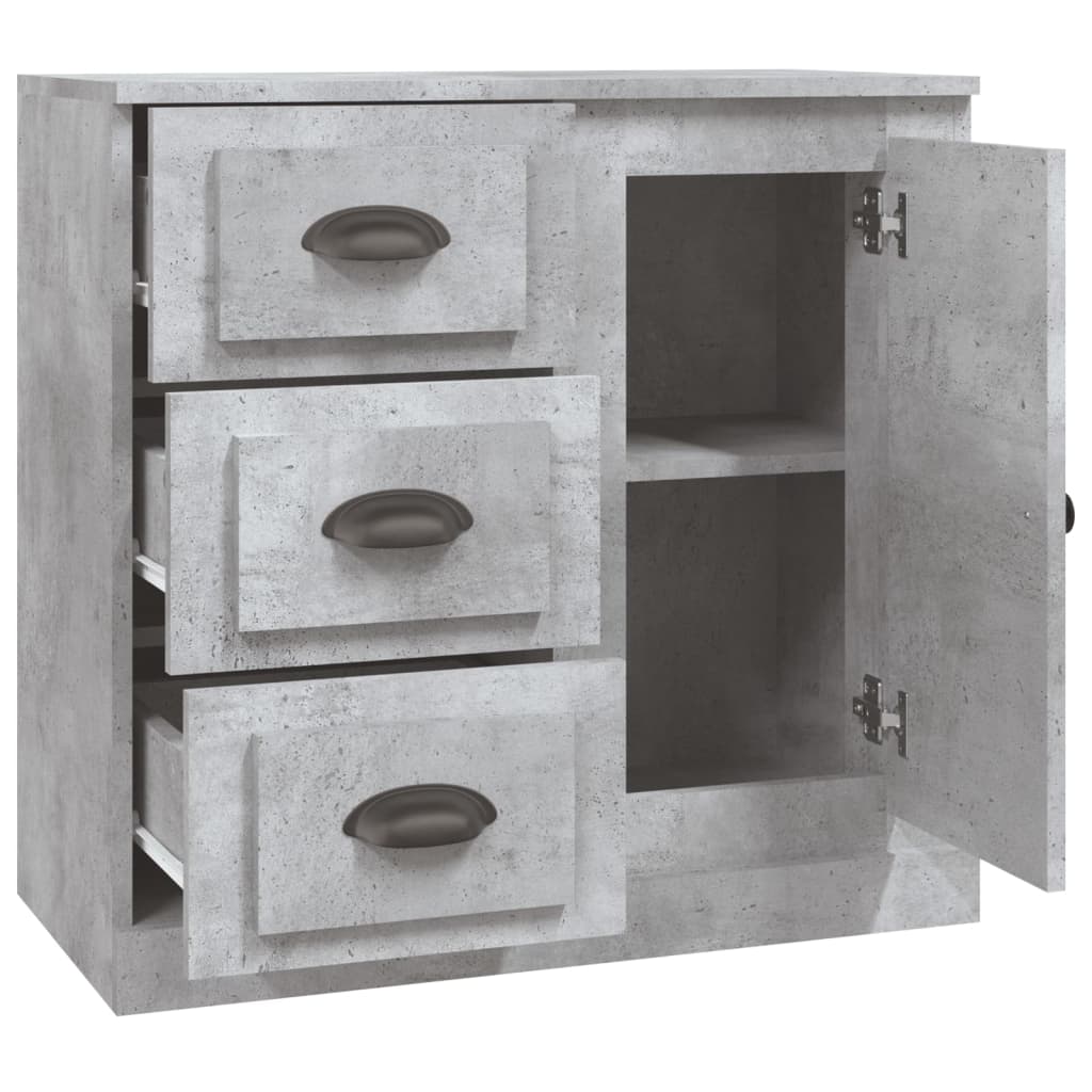 Dressoir 70X35,5X67,5 Cm Bewerkt Hout Betongrijs