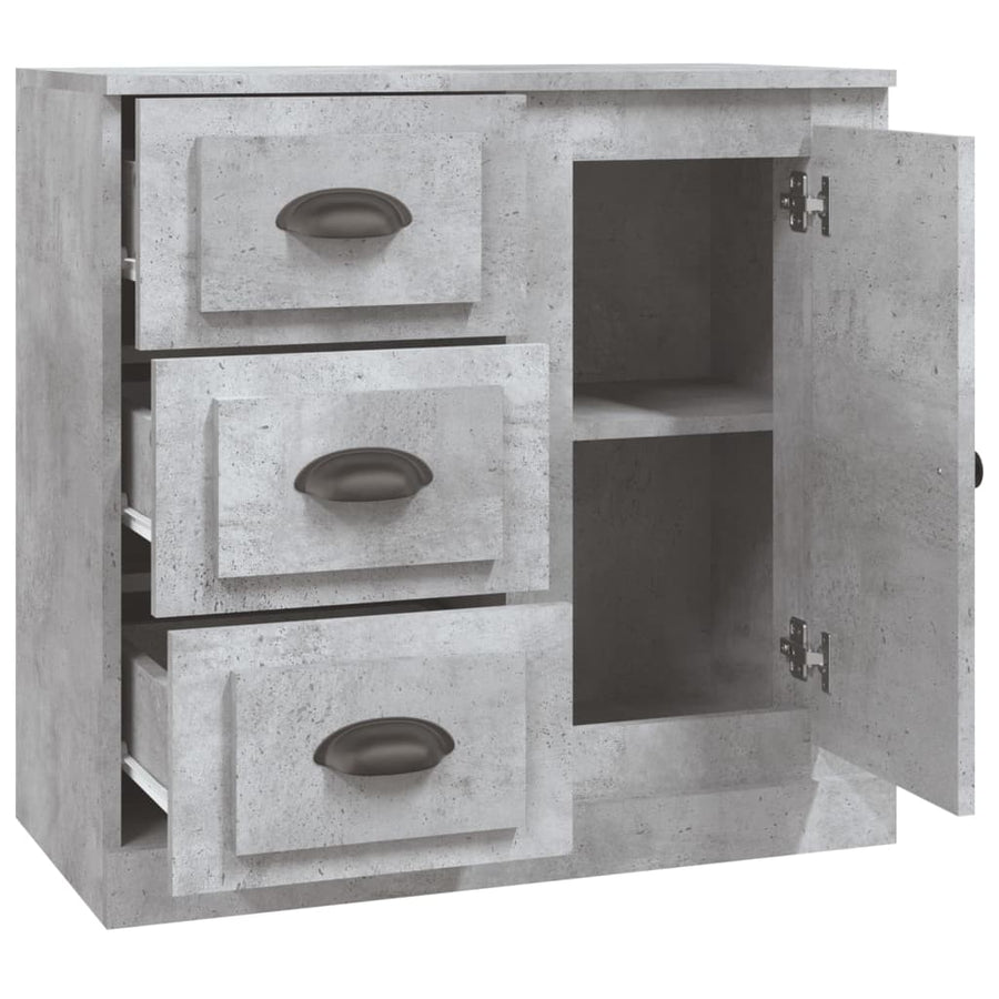 Dressoir 70X35,5X67,5 Cm Bewerkt Hout Betongrijs
