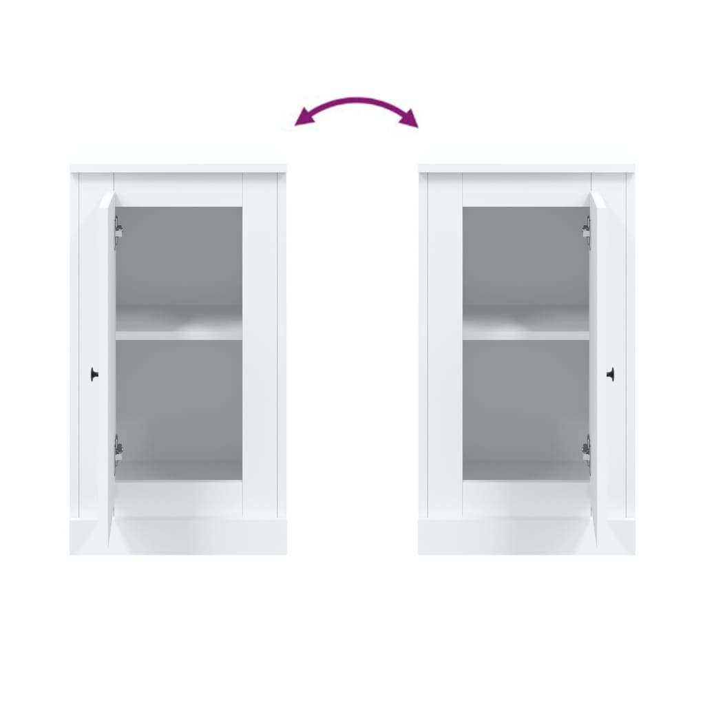 Dressoir 37,5X35,5X67,5 Cm Bewerkt Hout Wit
