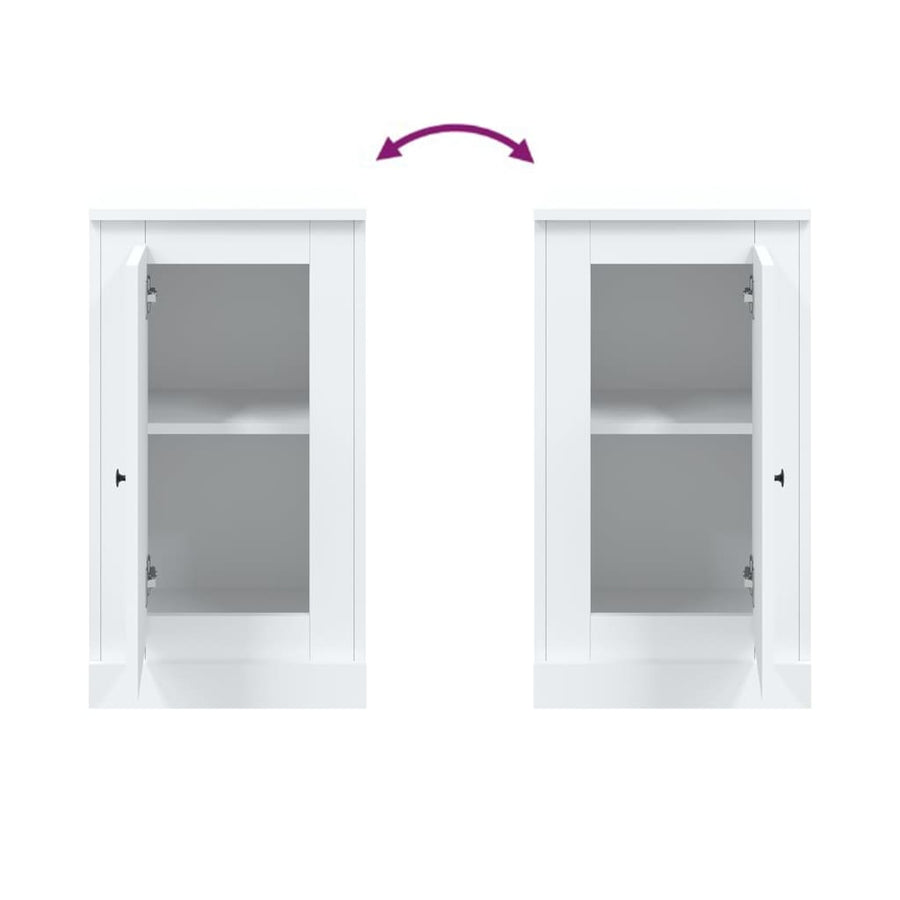 Dressoir 37,5X35,5X67,5 Cm Bewerkt Hout Wit