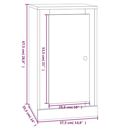 Dressoir 37,5X35,5X67,5 Cm Bewerkt Hout Wit