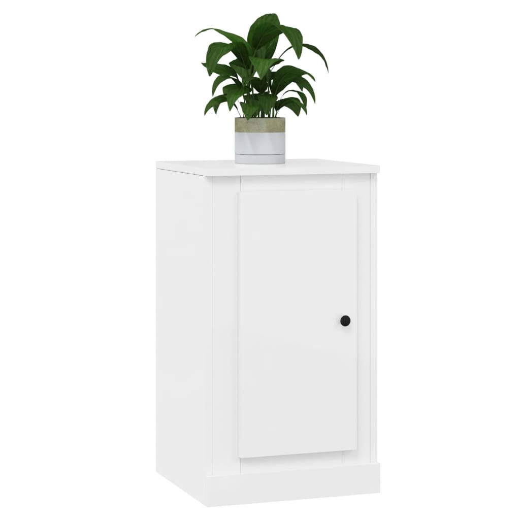Dressoirs 2 St 37,5X35,5X67,5 Cm Bewerkt Hout Hoogglans Wit