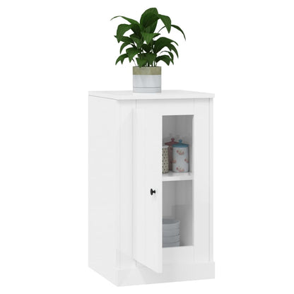 Dressoirs 2 St 37,5X35,5X67,5 Cm Bewerkt Hout Hoogglans Wit