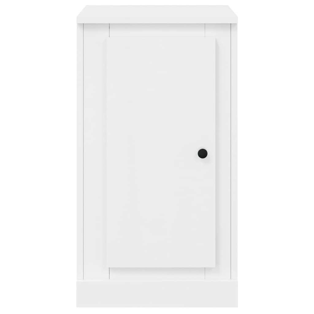 Dressoirs 2 St 37,5X35,5X67,5 Cm Bewerkt Hout Hoogglans Wit