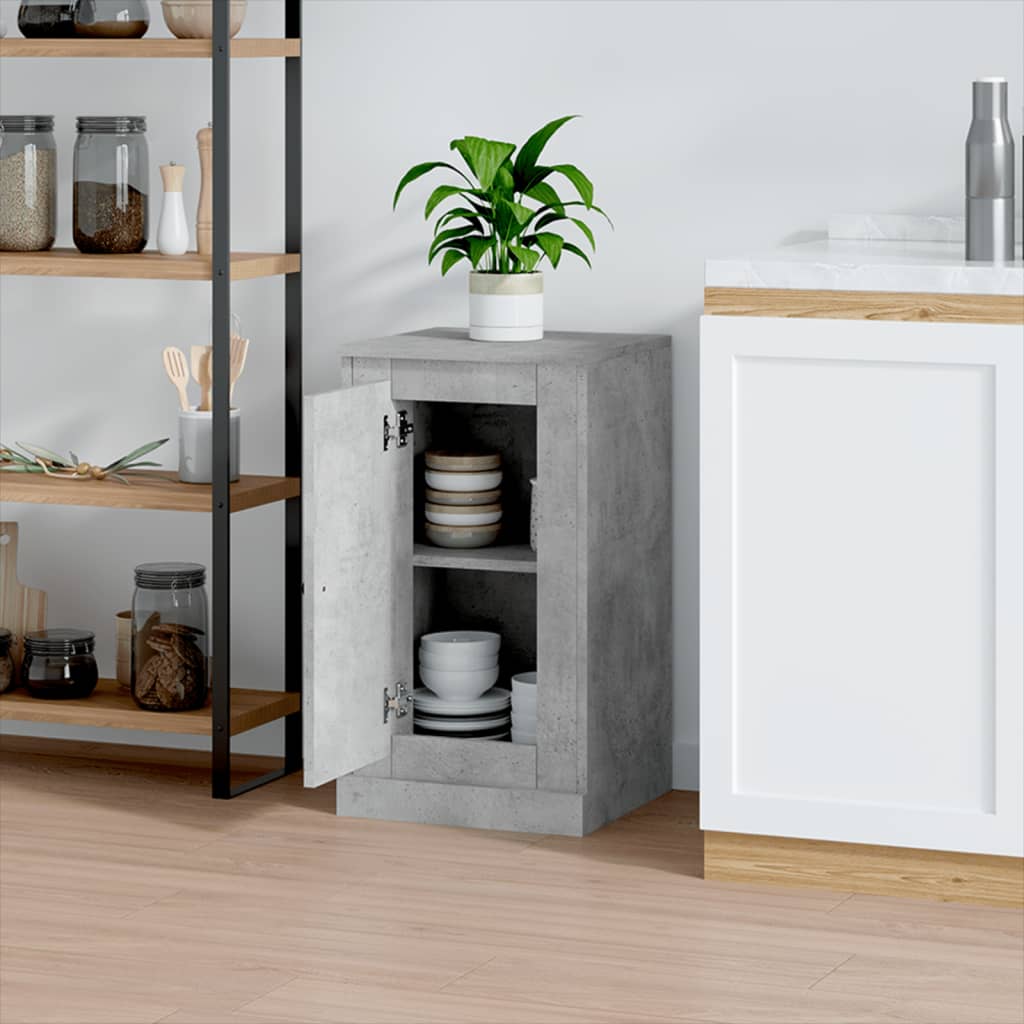 Dressoir 37,5X35,5X67,5 Cm Bewerkt Hout Betongrijs