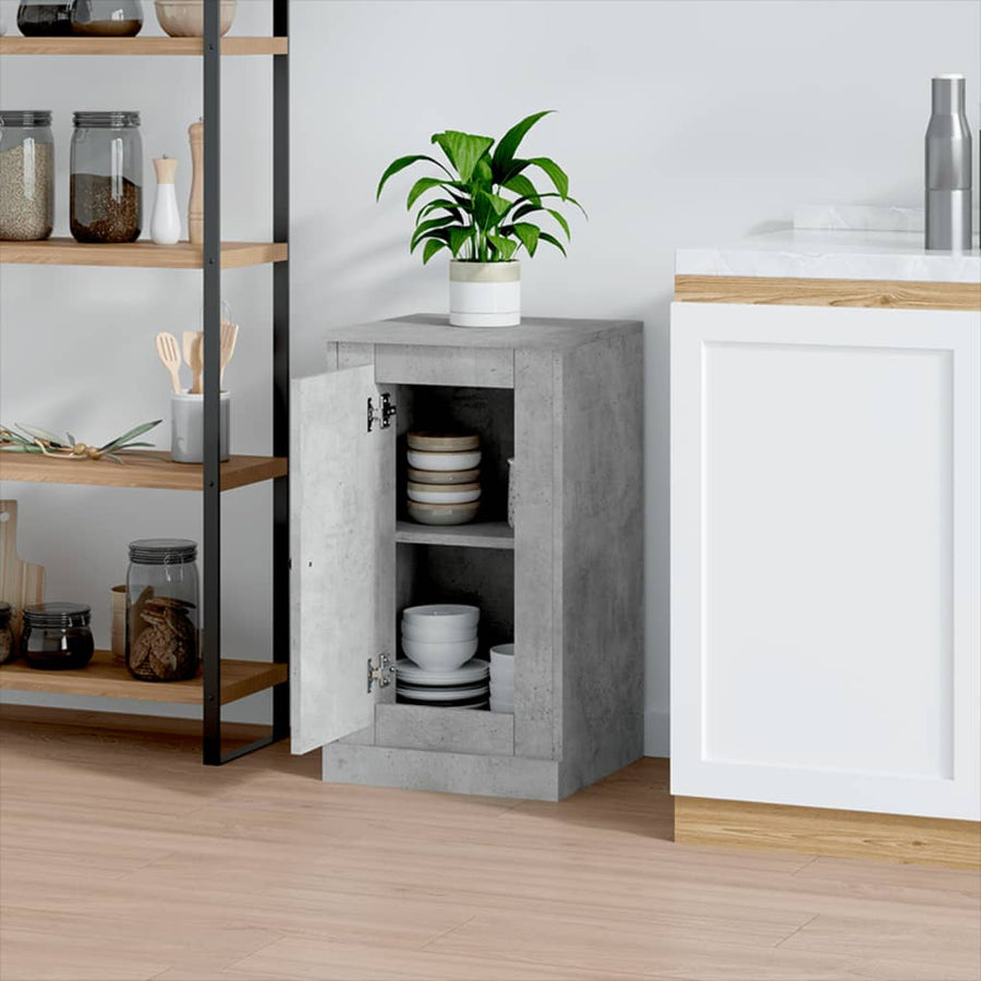 Dressoir 37,5X35,5X67,5 Cm Bewerkt Hout Betongrijs