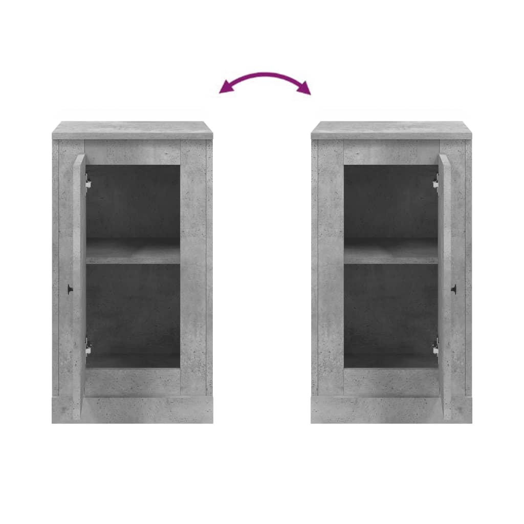 Dressoir 37,5X35,5X67,5 Cm Bewerkt Hout Betongrijs