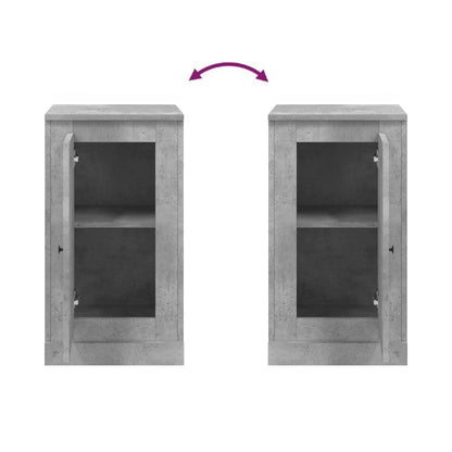 Dressoir 37,5X35,5X67,5 Cm Bewerkt Hout Betongrijs