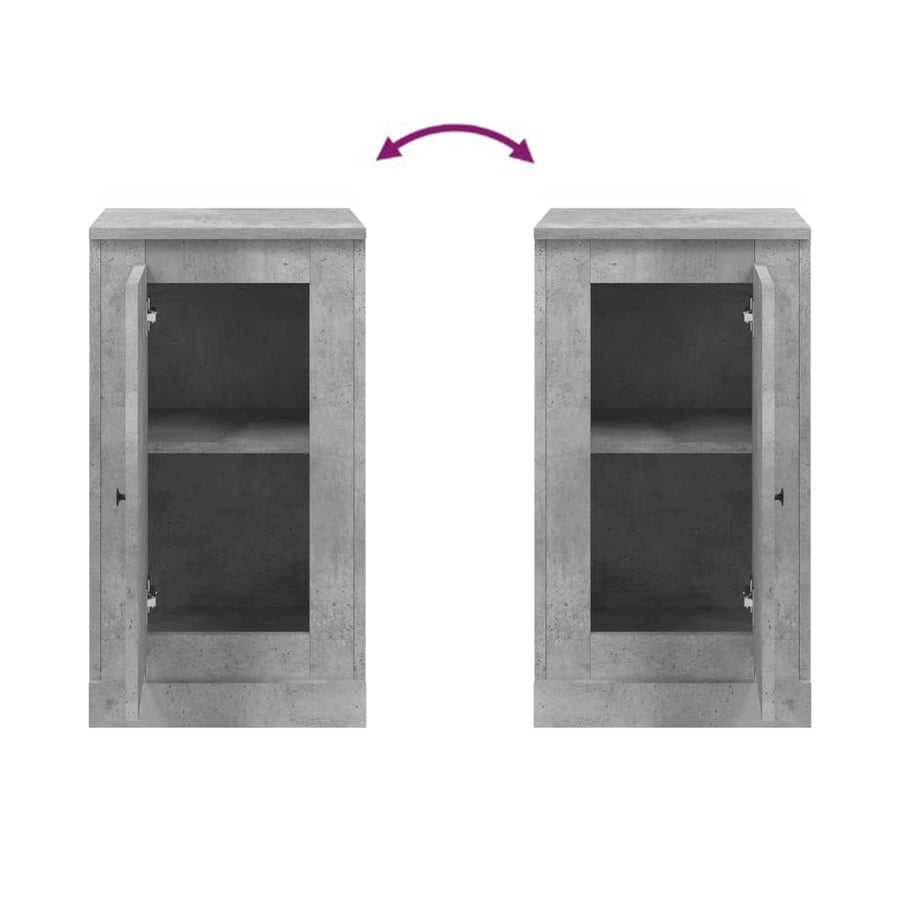 Dressoir 37,5X35,5X67,5 Cm Bewerkt Hout Betongrijs