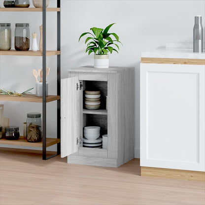Dressoir 37,5X35,5X67,5 Cm Bewerkt Hout Grijs Sonoma Eikenkleur