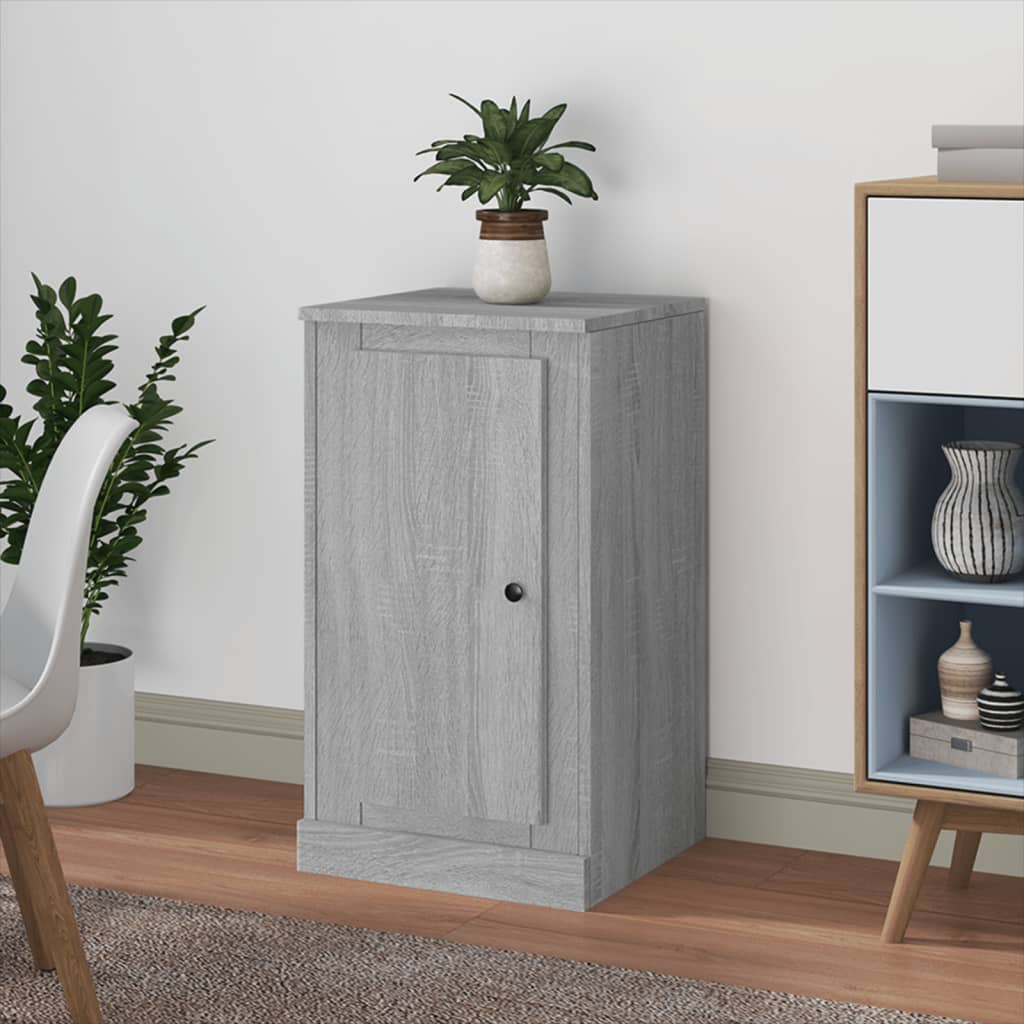 Dressoir 37,5X35,5X67,5 Cm Bewerkt Hout Grijs Sonoma Eikenkleur