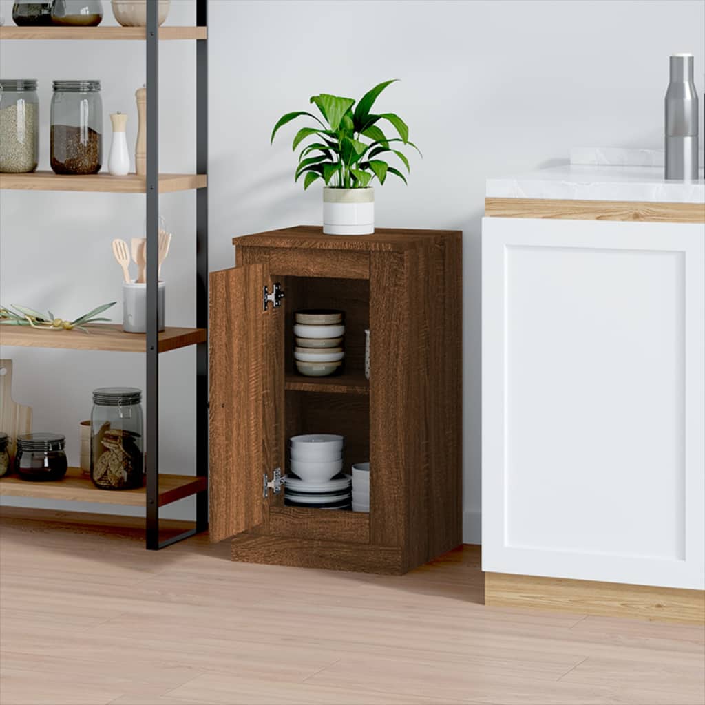 Dressoir 37,5x35,5x67,5 cm bewerkt hout bruin eikenkleur
