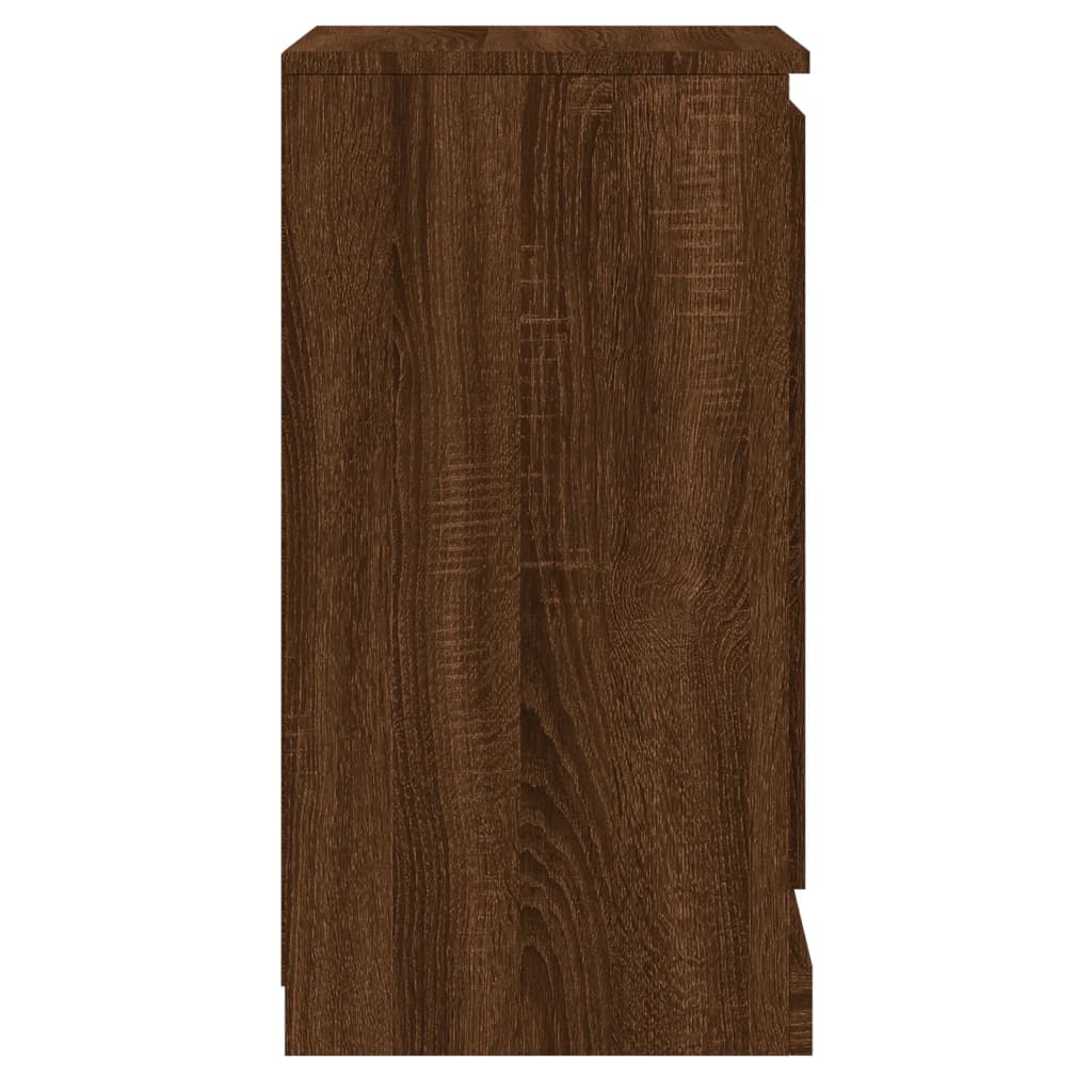 Dressoir 37,5x35,5x67,5 cm bewerkt hout bruin eikenkleur