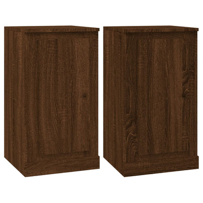 Dressoirs 2 St 37,5X35,5X67,5 Cm Bewerkt Hout Bruin Eikenkleur
