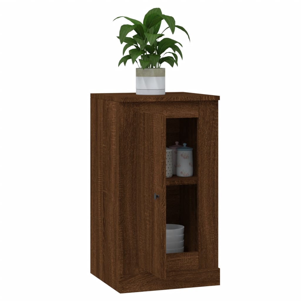 Dressoirs 2 St 37,5X35,5X67,5 Cm Bewerkt Hout Bruin Eikenkleur