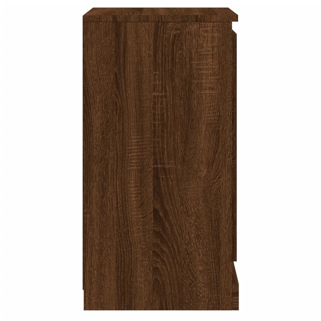 Dressoirs 2 St 37,5X35,5X67,5 Cm Bewerkt Hout Bruin Eikenkleur