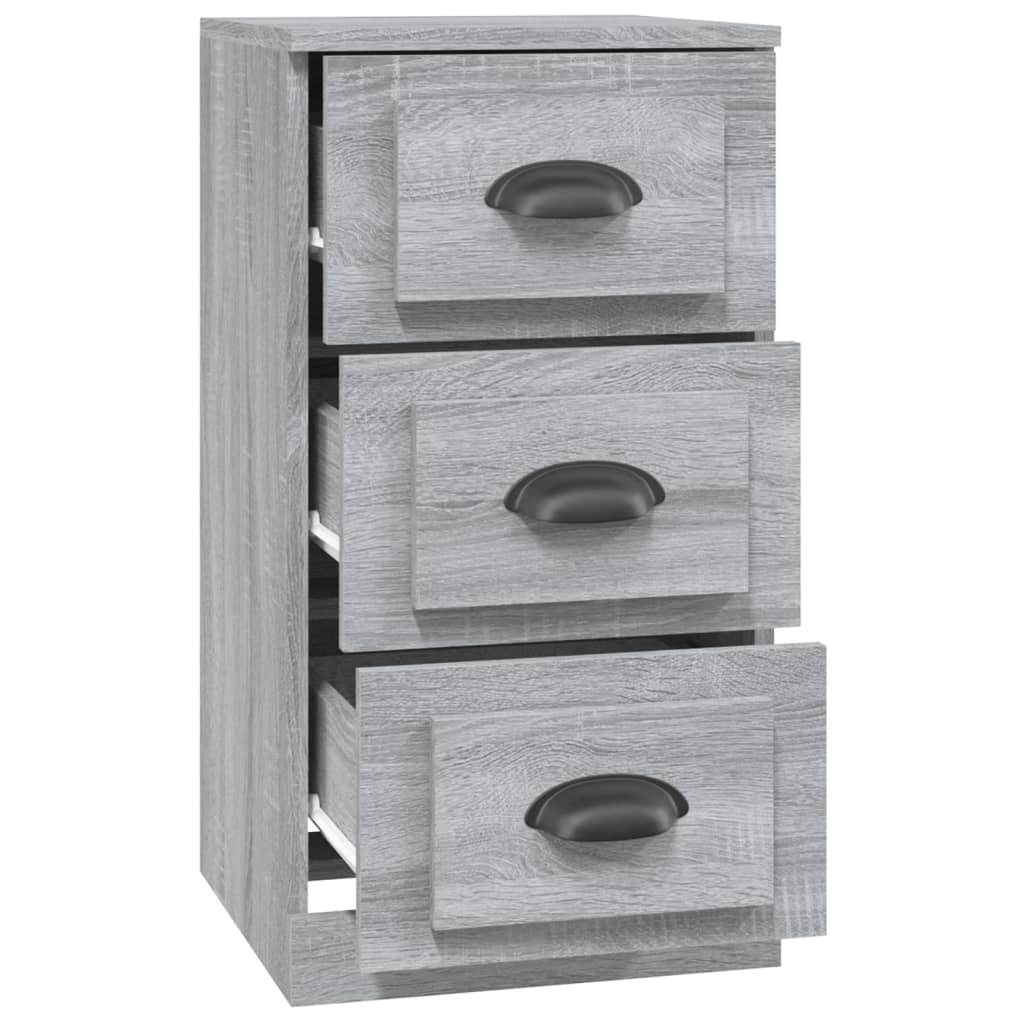 Dressoir 36X35,5X67,5 Cm Bewerkt Hout Grijs Sonoma Eikenkleurig