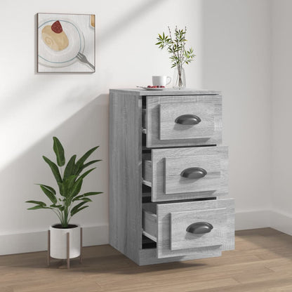 Dressoir 36X35,5X67,5 Cm Bewerkt Hout Grijs Sonoma Eikenkleurig