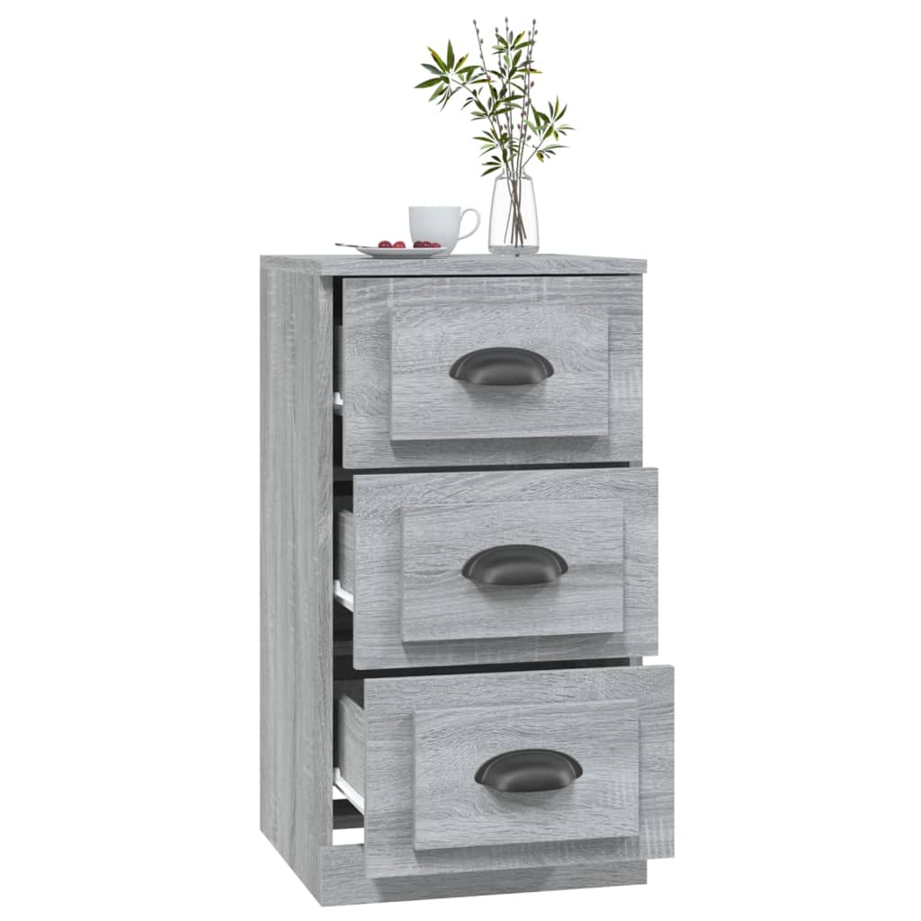 Dressoir 36X35,5X67,5 Cm Bewerkt Hout Grijs Sonoma Eikenkleurig