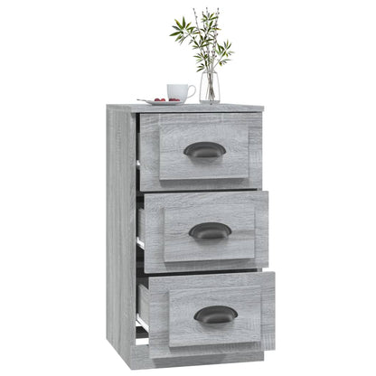 Dressoir 36X35,5X67,5 Cm Bewerkt Hout Grijs Sonoma Eikenkleurig