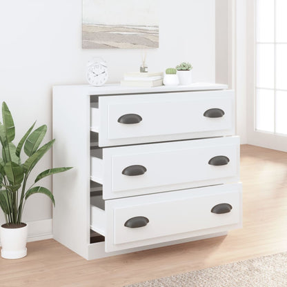 Dressoir 70X35,5X67,5 Cm Bewerkt Hout Wit