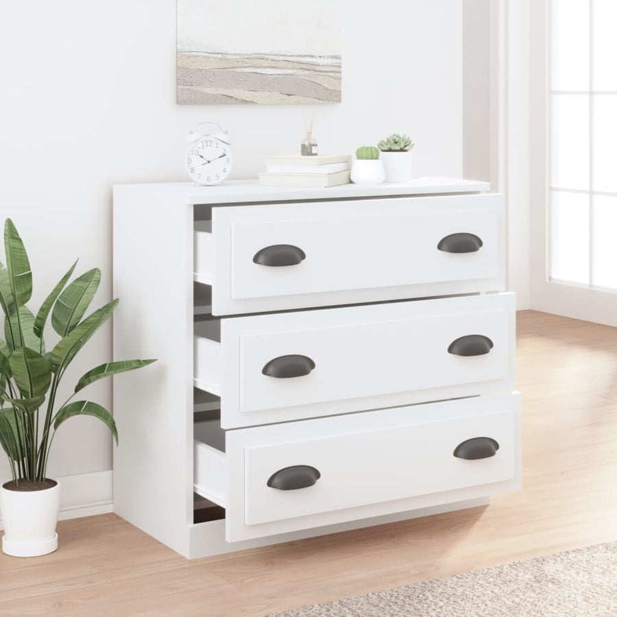 Dressoir 70X35,5X67,5 Cm Bewerkt Hout Wit