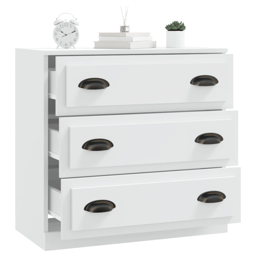 Dressoir 70X35,5X67,5 Cm Bewerkt Hout Wit