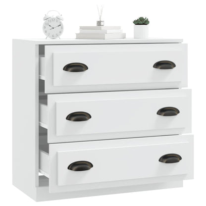 Dressoir 70X35,5X67,5 Cm Bewerkt Hout Wit