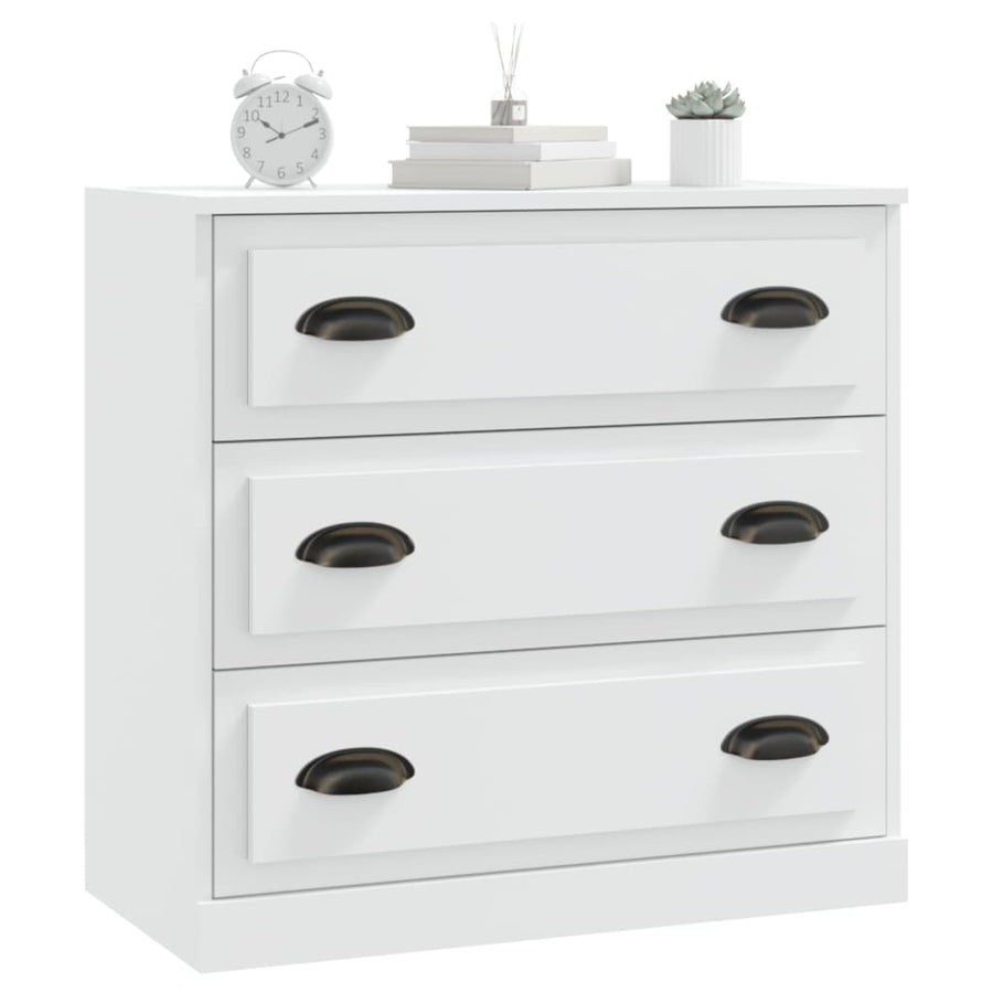 Dressoir 70X35,5X67,5 Cm Bewerkt Hout Wit