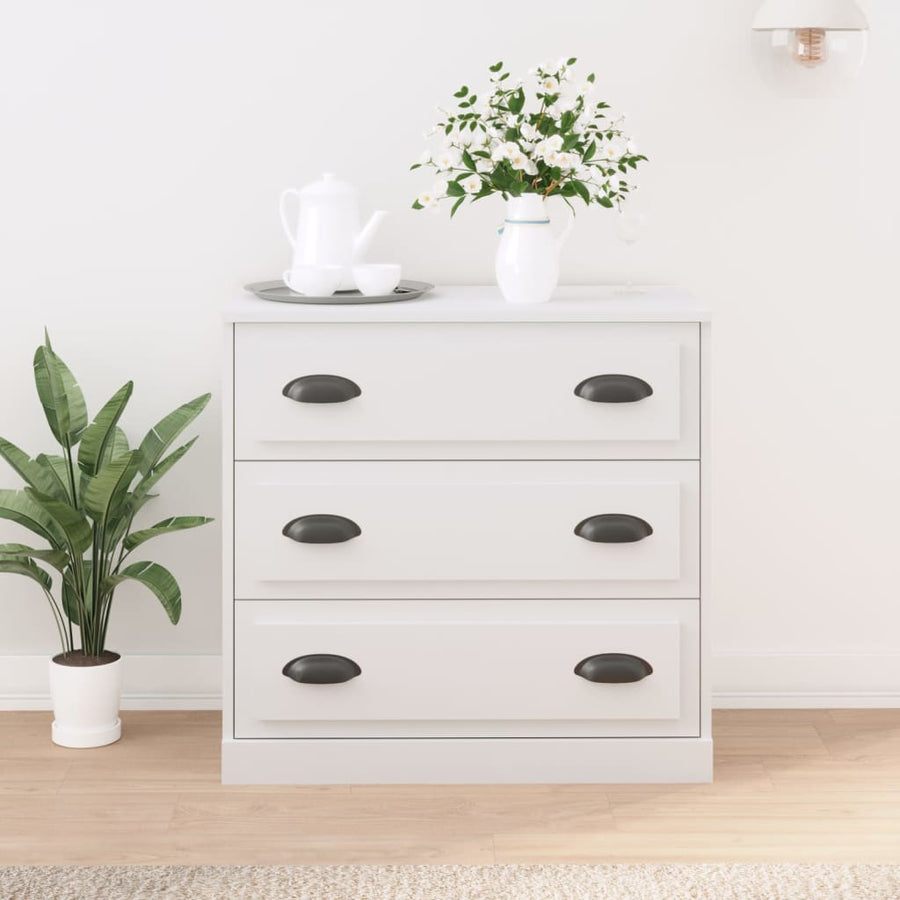 Dressoir 70X35,5X67,5 Cm Bewerkt Hout Wit