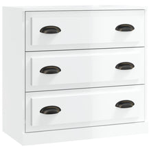 Dressoir 70X35X67,5 Cm Bewerkt Hout Hoogglans Wit