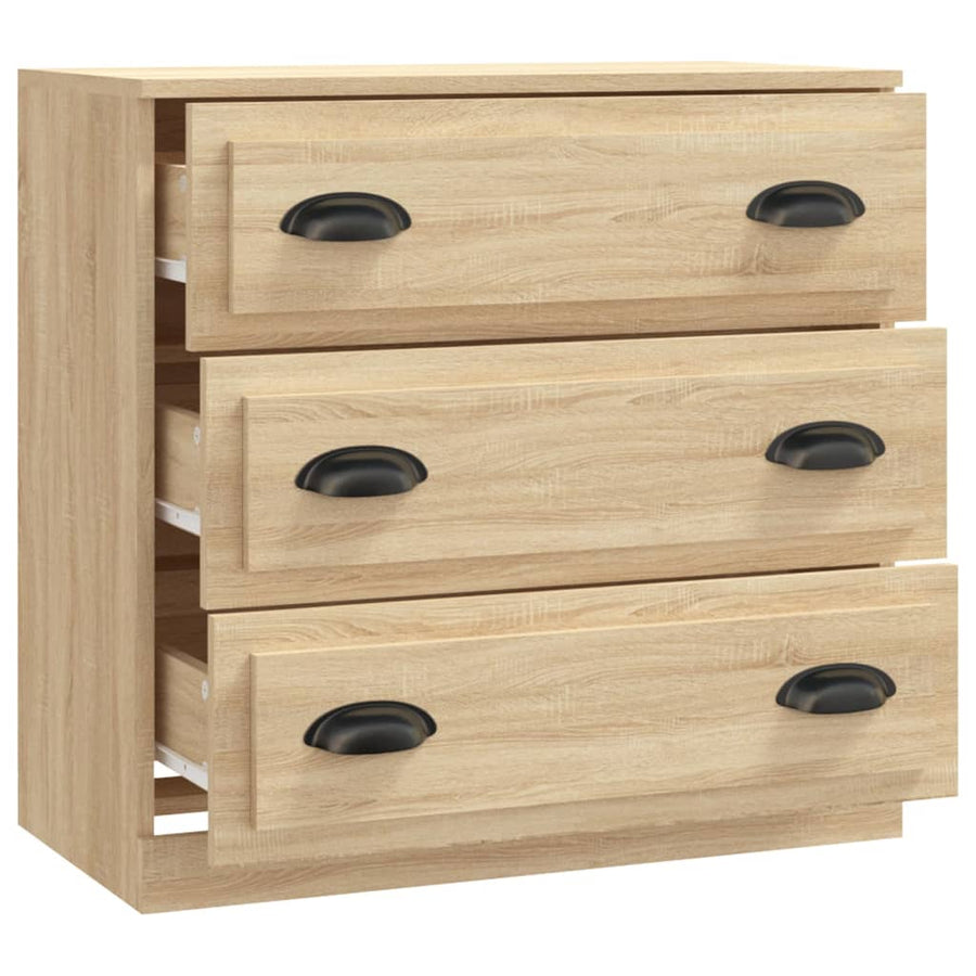 Dressoir 70X35,5X67,5 Cm Bewerkt Hout Kleurig Sonoma eiken