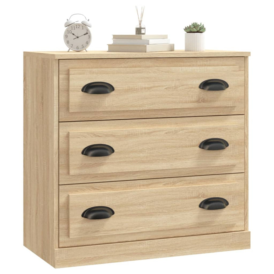 Dressoir 70X35,5X67,5 Cm Bewerkt Hout Kleurig Sonoma eiken