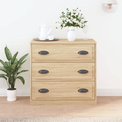 Dressoir 70X35,5X67,5 Cm Bewerkt Hout Kleurig Sonoma eiken