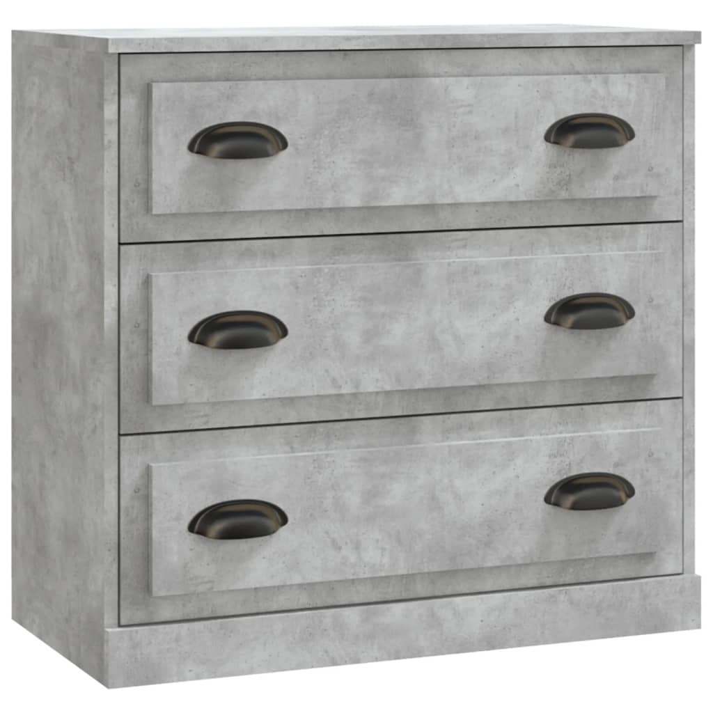 Dressoir 70X35,5X67,5 Cm Bewerkt Hout Betongrijs