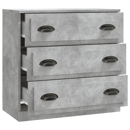 Dressoir 70X35,5X67,5 Cm Bewerkt Hout Betongrijs