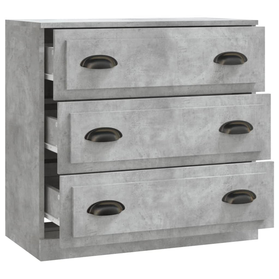 Dressoir 70X35,5X67,5 Cm Bewerkt Hout Betongrijs