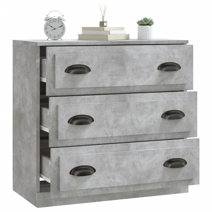 Dressoir 70X35,5X67,5 Cm Bewerkt Hout Betongrijs