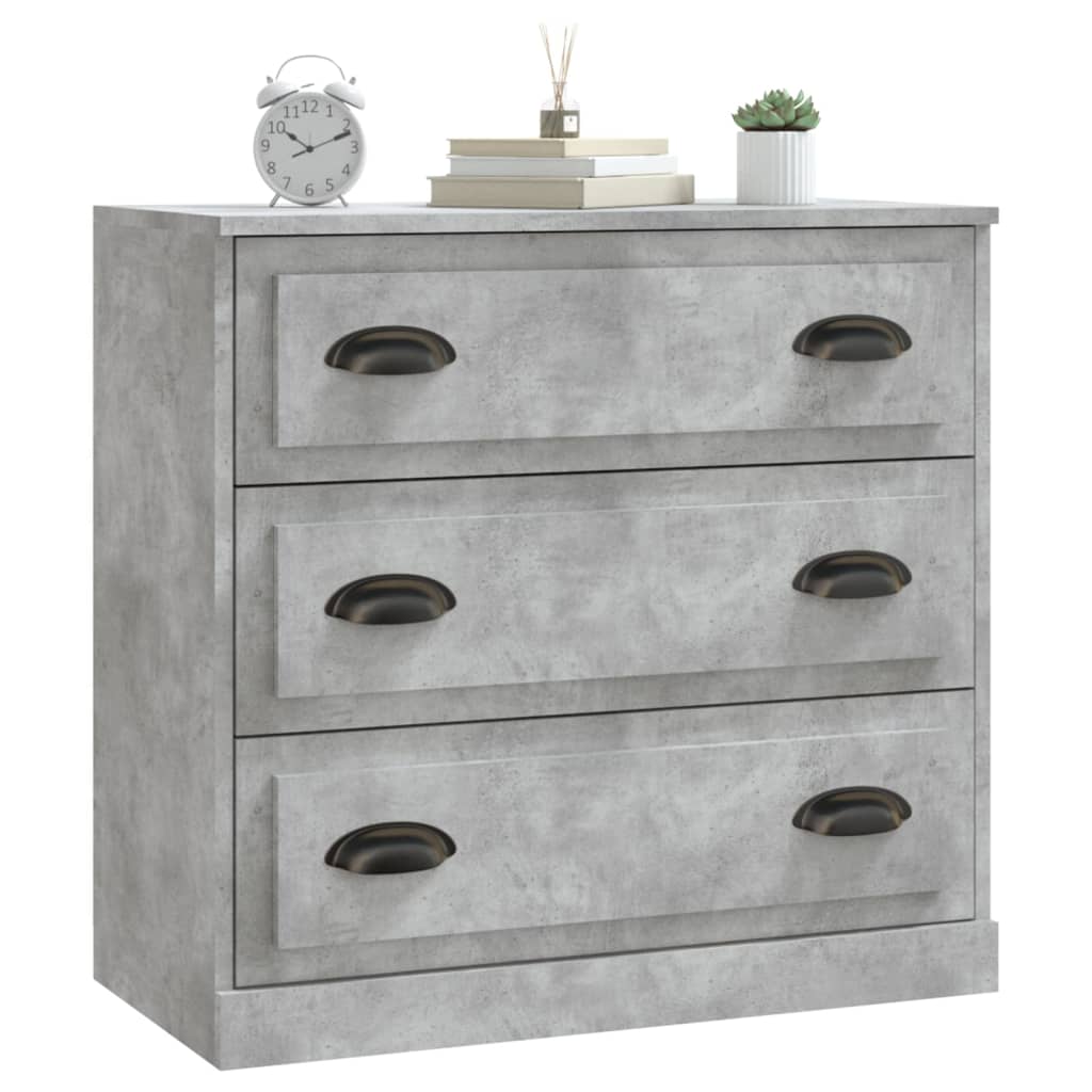 Dressoir 70X35,5X67,5 Cm Bewerkt Hout Betongrijs