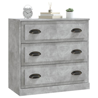 Dressoir 70X35,5X67,5 Cm Bewerkt Hout Betongrijs