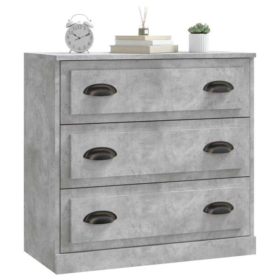 Dressoir 70X35,5X67,5 Cm Bewerkt Hout Betongrijs