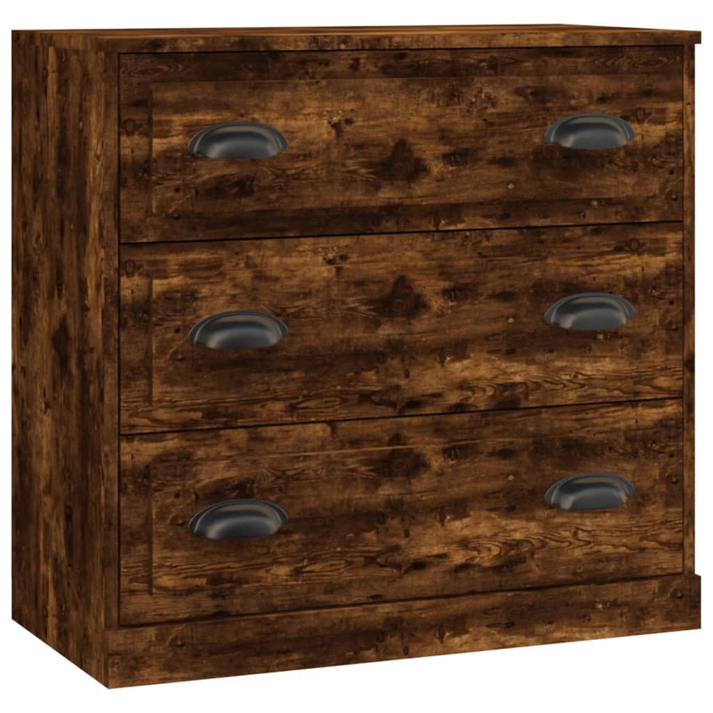 Dressoir 70X35,5X67,5 Cm Bewerkt Hout Kleurig Gerookt eiken