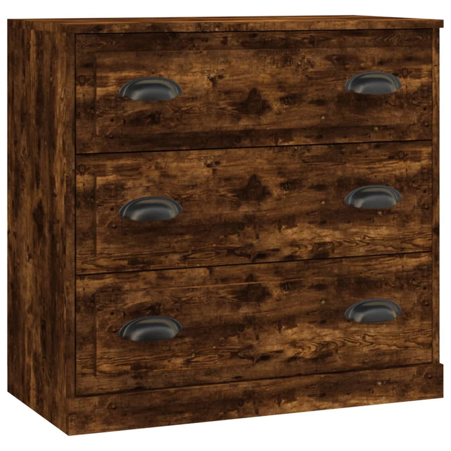 Dressoir 70X35,5X67,5 Cm Bewerkt Hout Kleurig Gerookt eiken
