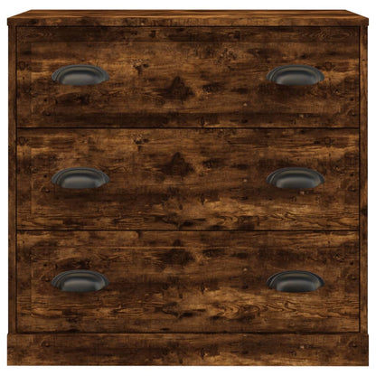 Dressoir 70X35,5X67,5 Cm Bewerkt Hout Kleurig Gerookt eiken